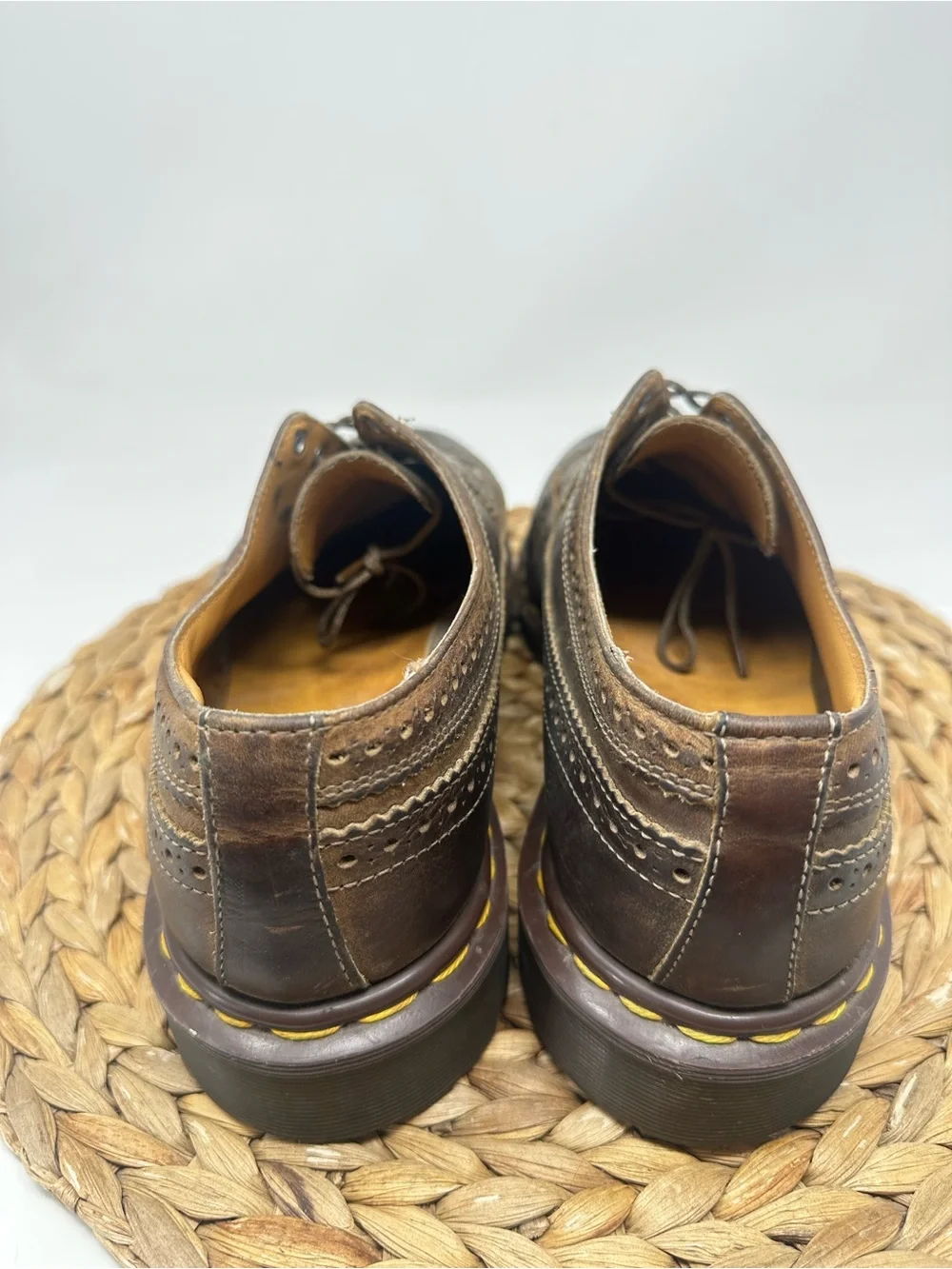 Dr‎ Martens England Brown Leather Brogue Oxford Shoes Size 9 UK, 10 US Men's